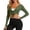 Green women v neck crop top a1, variant on Women's Fall Winter V Neck Long Sleeve Tie Front Crop Top Ruched Casual Boho Pullover Blouses Y2K Going Out Tunic Shirts, Gray 2XL
