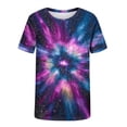 thumbnail image 3 of HomeDM Men's Short Sleeve T-Shirts Stylish Graphic Crew Neck Pullover Tops for Summer Casual, Size L, 3 of 5