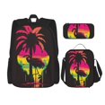 thumbnail image 1 of Balery Flamingo And Palm Trees At Sunset Mochila Escolar 3 en 1 para Niños - Mochila Resistente con Lonchera Térmica y Estuche - Mochila Escolar para Niños y Niñas, 1 of 7