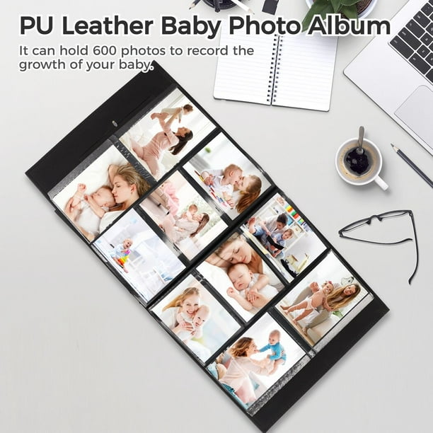 Photo Album for 4 x 6 Pictures, 600 Photos Faux Leather Cover