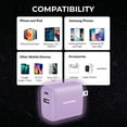 thumbnail image 6 of Liquipel Powertek Glow in the Dark 20W Combo Wall Charger - Purple, 6 of 7