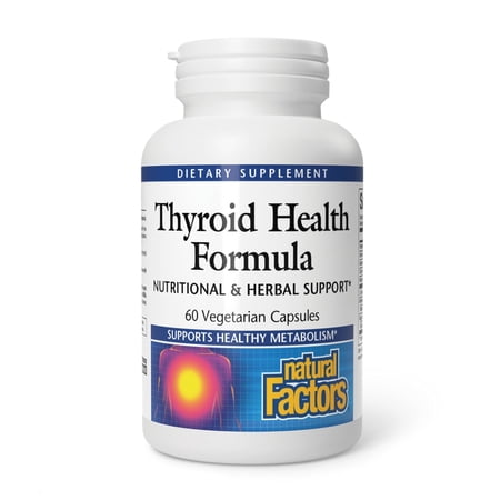 Natural Factors Thyroid Health Formula, Nutritional and Herbal Support, 60 Capsules