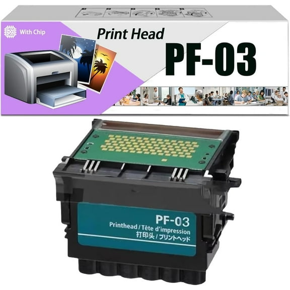 Compatible PF-03 PF03 Print Head Printhead, Work for Canon IPF500 IPF510 IPF605 IPF610 IPF700 IPF710 IPF810 IPF815 PF5000 IPF6000s IPF6100 IPF8000s IPF8010s IPF8100 IPF9000 Printer