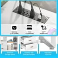 thumbnail image 2 of Homieasy L Shaped Desk with Power Outlet and LED Strip, 55 Inch Reversible L-Shaped Gaming Desk with Drawers and Storage Shelves, Large Corner Computer Desks with File Cabinet, White, 2 of 8