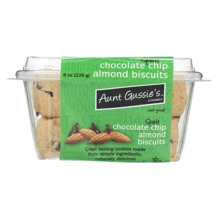 Aunt Gussie's Biscuits - Chocolate Chip Almond - Case of 8 - 8