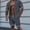 Dark Gray, variant on Men's 2 Piece Outfits Button Down Knit Cardigan Shirt Top and Shorts Sweater Set White