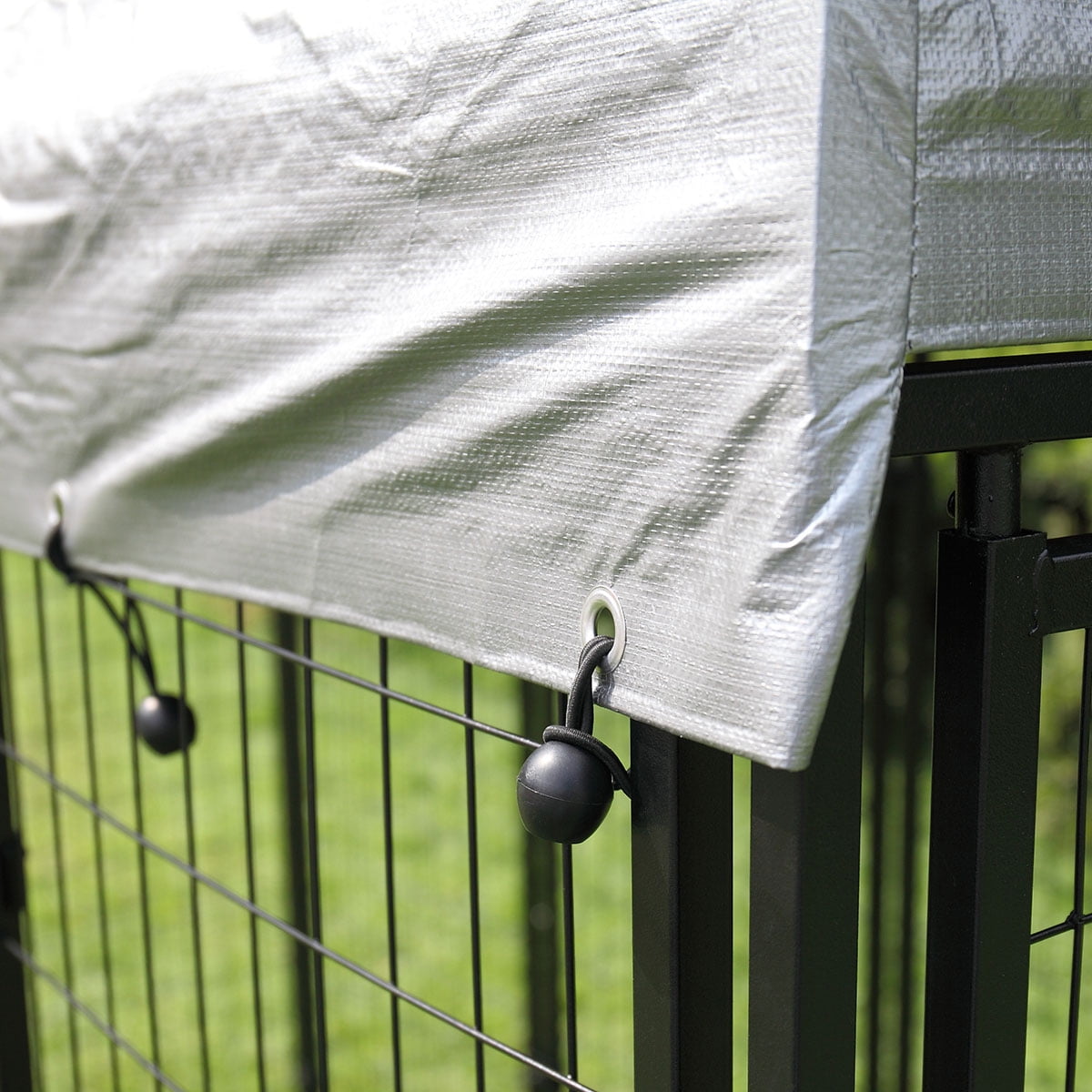 Pefilos Dog Crate for Outdoor, Heavy Duty Large Pet Dog Kennel for Small / Large Dogs, Metal Pet Playpen Dog Cage, Wire Cage with Sun Cover Shade (82 x 39 x 67)" Pefilos Dog Crate for Outdoor, Heavy Duty Large Pet Dog Kennel for Small / Large Dogs, Metal Pet Playpen Dog Cage, Wire Cage with Sun Cover Shade (82 x 39 x 67)"