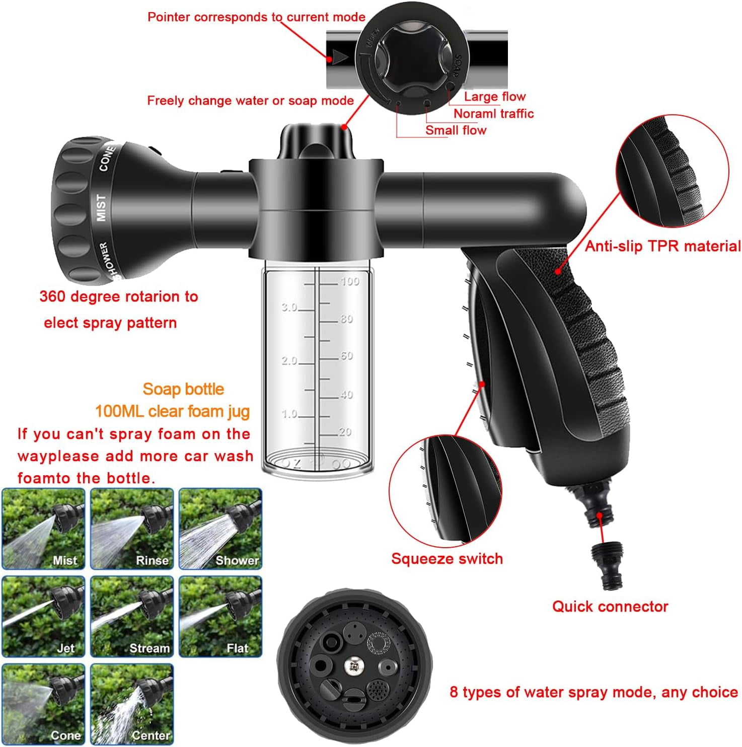 Car cleaning set - car cleaning set car foam gun microfiber sponge car cleaning set tire brush towels complete large car washing gloves