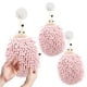 thumbnail image 1 of Toalla de mano de erizo rosa de 3 piezas - Bolas de microfibra super absorbentes con bucle para colgar para baño y cocina, 1 of 7
