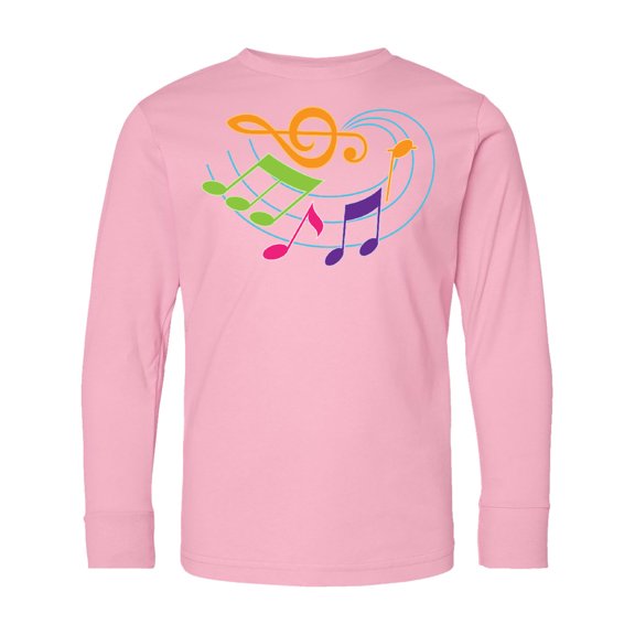 Inktastic Music Notes Musical Long Sleeve Youth T-Shirt
