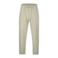 thumbnail image 3 of Men's Casual Pants Lightweight Breathable Elastic Waist Comfortable Summer Trousers for Yoga Beach Walking Outdoor Activities Mens Beach Pants Trousers Vacation Cargo Pants, 3 of 7
