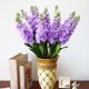 thumbnail image 3 of Farfi - 1 pieza de flor artificial vívida para decoración del hogar, bricolaje, rama de flor violeta falsa, accesorio de fotografía para boda (rosa oscuro), 3 of 8