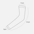 thumbnail image 6 of 1 Pair Thumbhole Design Elastic Cuffs Riding Arm Sleeves Embroidery Print Summer Loose Sunscreen Driving Ice Silk Sleeves for Sports, 6 of 8