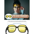thumbnail image 5 of TINHAO Night Driving Fit Over Glasses Anti-Glare Night Vision Glasses for Men Women Oversized Nighttime Glasses Yellow Lens, 5 of 8