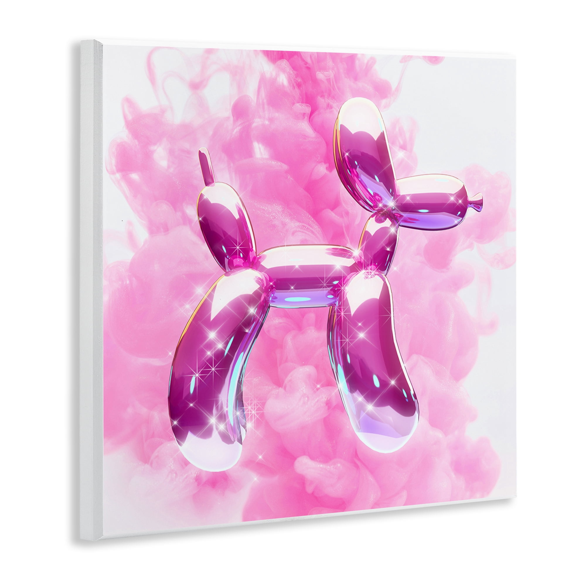 Stupell Industries Sparkle Balloon Dog Abstract Painting Unframed Art Print Wall Art, 12 x 12