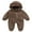 Chestnut, variant on Bagilaanoe Baby Girl Boys Hooded Jumpsuit Newborn Winter Fleece Long Sleeve Bodysuit 3M 6M 9M 12M Infant Zipper Footed One Piece Romper
