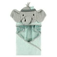 thumbnail image 2 of Little Treasure Baby Boy Cotton Animal Hooded Towel, Mint Elephant, One Size, 2 of 2