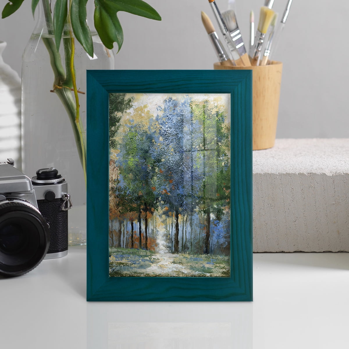 Afternoon Light -Framed Print w/glass-Ocean Blue