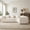 White Foam Polyester 4 Seat, variant on NESTIA 110" Modern Curved L-Shaped Modular Sectional Sofa, Compressed Sponge, 2-Piece