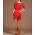 thumbnail image 2 of Latin Bachata Merengue Reggaeton Dance Dress Tassel Women'S Performance 3/4 Length Sleeve, 2 of 8