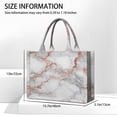 thumbnail image 3 of Large Capacity Tote Bag,Gray Rose Gold Marble Pattern Handbag Fashion Luxury Tote Bag,15.7"x13"x 5.1" Inches,Laptop Compatible, 3 of 6