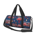 thumbnail image 1 of Fotbe Fire Truck 1 Bolsa Deportiva de Lona Plegable con Estampado, Bolsa de Gimnasio con Bolsillo Seco/Húmedo, Bolsa de Viaje Ultraligera de Gran Capacidad, 1 of 6