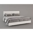 thumbnail image 3 of Mod-Arte Lyon Modern Wood and Faux Leather Upholstered Queen Bed in Glossy White, 3 of 6