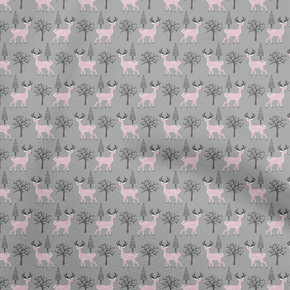 oneOone Polyester Spandex Gray Fabric Animal Sewing Fabric By The Yard Printed Diy Clothing Sewing Supplies 56 Inch Wide