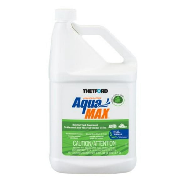Thetford Waste Holding Tank Treatment 96754 AquaMax; Biological Treatment Used To Break Down Waste And Tissue; Without Formaldehyde Or Bronopol; With Summer Cypress Deodorant; Without Lubricant