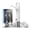 2pack White, variant on LED Flashlight, 1pack Small Flashlights Powerful Rechargeable with COB Sidelight & Hook and Diffuser 3 Mode Zoomable Multi Functional Camping Flash Light for Outdoor/Hiking/Emergency, White