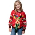 Syncfun Light Up Ugly Christmas Sweater for Kids,Funny LED Reindeer
