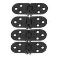 thumbnail image 6 of Uadme 4 Set Brass Butler Tray Hinge Round Edge Hinge 180 Degree Painted Black Zinc Alloy Cabinet Hardware for Door with Screw, 6 of 8