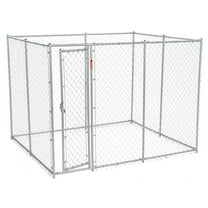 Lucky Dog 10 x 10 Ft. Heavy Duty Outdoor Chain Link Dog Kennel Enclosure w/ Door