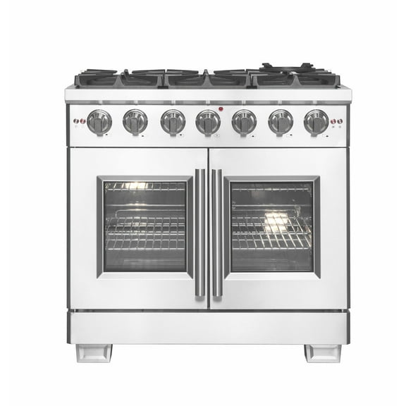 FORNO Capriasca 36" Freestanding French Door Gas Range