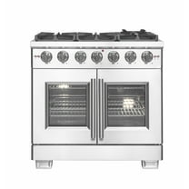FORNO Capriasca 36" Freestanding French Door Gas Range