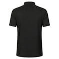 thumbnail image 4 of Men's Short Sleeve Casual Shirt, Solid Color Stand Collar, 3-Button Versatile Summer Top, 4 of 8