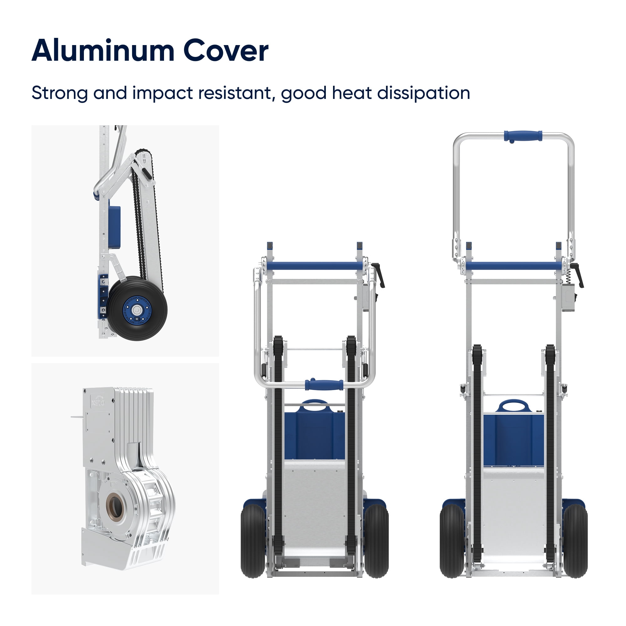 Powered Track Stair Climbing Hand Truck with Brakes 330 lb Capacity, Aluminum Stair Climber Dolly, Lightweight & Portable, Easy to Operate