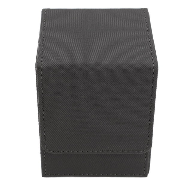 Boîte Porte-Cartes 100 avec Cuir PU, Anti-Rayures, Résistante à l'Usure, Fermeture, Convient au Rangement sur Table, Cadeau Idéal pour Collectionneurs