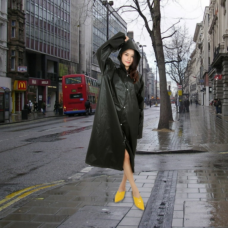 Mens long store rain parka