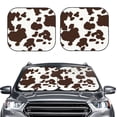thumbnail image 2 of Saiise Brown Cow for Foldable Car Sun Shades (2-Pack) Offer Sun Protection with an Easy-fold Design for Convenient Windshield Shading-Medium, 2 of 6