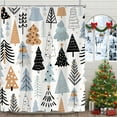 thumbnail image 6 of Christmas Shower Curtain, Blue Merry Christmas Tree Bathroom Curtains Accessory, Winter Xmas Holiday Waterproof Fabric Shower Curtains Set for Bathroom Decor Set 72x72 Inch, 6 of 7