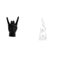 thumbnail image 1 of Escultura creativa de llama con gesto de mano, figura abstracta moderna de mano de fuego, adorno único de resina para , para decoración de apartam, 1 of 8
