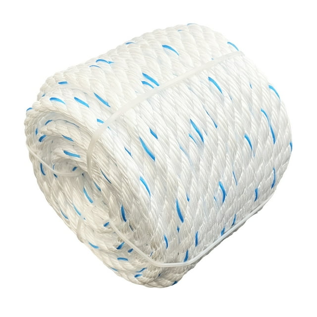 CNKOO OLD SAILOR Heavy Duty 3/8 Inch Twisted Polypropylene Rope 50-100ft Weatherproof and UV Resistant Ideal for Boating Pool Docking Sailing Fishing and Camping Boating Accessor
