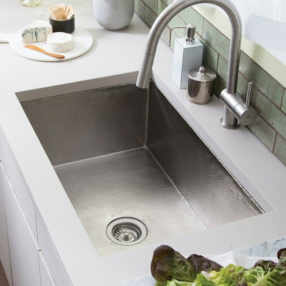 Native Trails CPK572 Cocina 33" Undermount Single Basin Copper Kitchen Sink - Nickel
