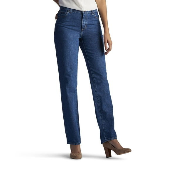 Lee Womens Relaxed Fit All Cotton Straight Leg Jean, Livia, 2 Petite
