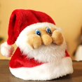 thumbnail image 3 of Gorro navideño de tela cepillada para niños y adultos, cuerda larga de dibujos animados, muñeco de nieve, alce, papá noel, regalo, decoración de ambiente navideño, 3 of 4