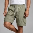 thumbnail image 5 of Ceisia Men's Quick Dry Cargo Shorts Elastic Waist Drawstring With Multi Pockets Casual Summer Beach Shorts Green XXXXL Gift, 5 of 9
