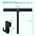 thumbnail image 2 of Adiqo All-Purpose 10" Silicone Shower Squeegee for Bathroom, Shower Doors, Mirrors, Window, and Car Glass - 100% Streak Free, Matte Black, 2 of 7