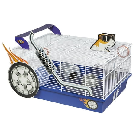 Midwest Homes for Pets Hot Rod Hamster Cage, Blue,