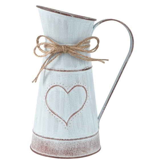 Vase Metal Jug Pitcher Flower Vintage Rustic Country Bucket Primitive Can Chic Shabby Milk Watering Farmhouse